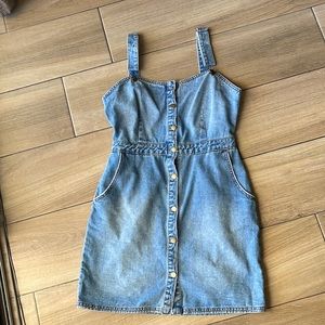 NWOT Billabong Jean Overall Dress, L